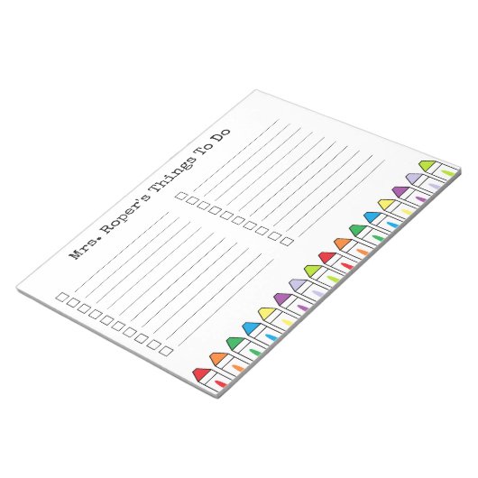 Aangepast lesblok notitieblok (Schuin)