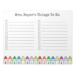 Aangepast lesblok notitieblok