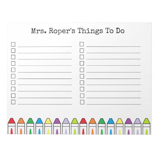 Aangepast lesblok notitieblok (Voorkant)