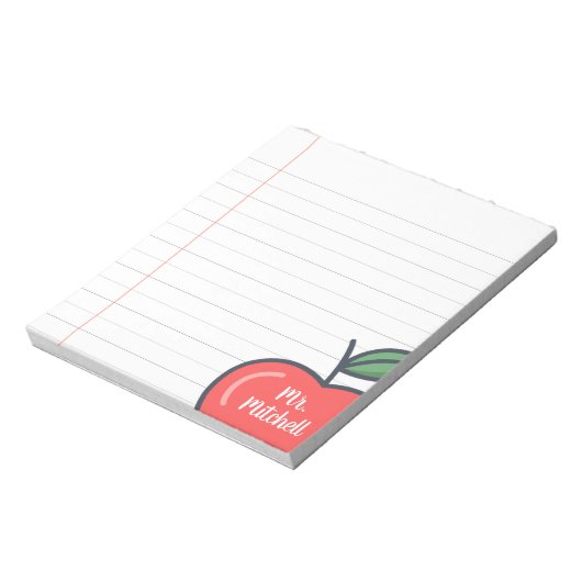 Aangepast lesblok notitieblok (Linkerzijde)