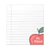 Aangepast lesblok notitieblok (Voorkant)