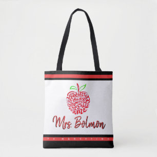 Aangepast lescadeau voor leraren tote bag