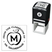 Aangepast leslokaal monogram modern Apple Zelfinktende Stempel (In situ)
