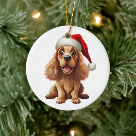 Aangepast leuk Amerikaanse Cocker Spaniel hond Keramisch Ornament (Boom)
