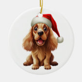 Aangepast leuk Amerikaanse Cocker Spaniel hond Keramisch Ornament (Voorkant)