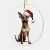 Aangepast leuk Belgische Malinois hond Keramisch Ornament (Links)