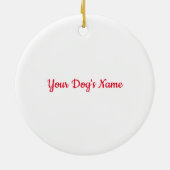 Aangepast leuk Belgische Malinois hond Keramisch Ornament (Achterkant)