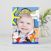 Aangepast leuk en grappig dieren verjaardag bedank bedankkaart (Staand voorkant)