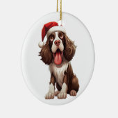 Aangepast leuk Engels Springerspaniel hond Keramisch Ornament (Rechts)