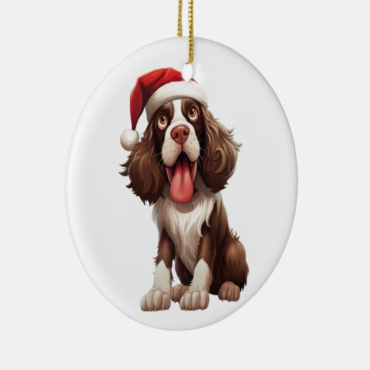 Aangepast leuk Engels Springerspaniel hond Keramisch Ornament (Rechts)
