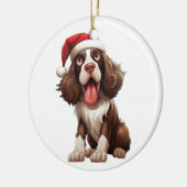 Aangepast leuk Engels Springerspaniel hond Keramisch Ornament (Links)