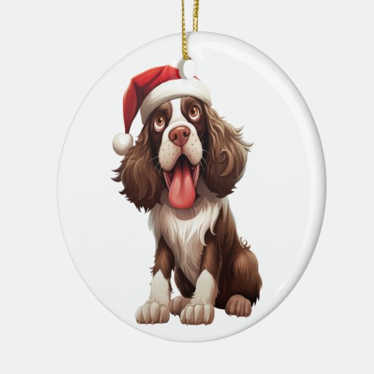 Aangepast leuk Engels Springerspaniel hond Keramisch Ornament (Links)