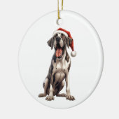 Aangepast leuk grote Dane hond Kerstmis hond Keramisch Ornament (Links)