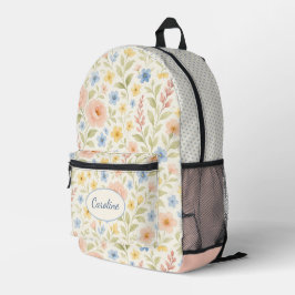 Aangepast leuk klassiek shabby Frans bloemmotief Bedrukte Rugzak