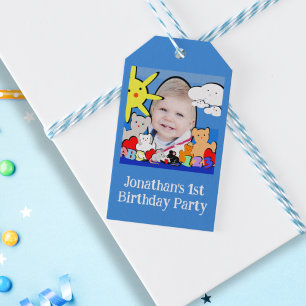 Aangepast leuk knuffel dieren verjaardag bedankt cadeaulabel