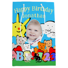 Aangepast leuk knuffel dieren verjaardag medium cadeauzakje