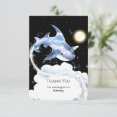 Aangepast leuk onderwater ha verjaardag bedankkaart (Staand voorkant)