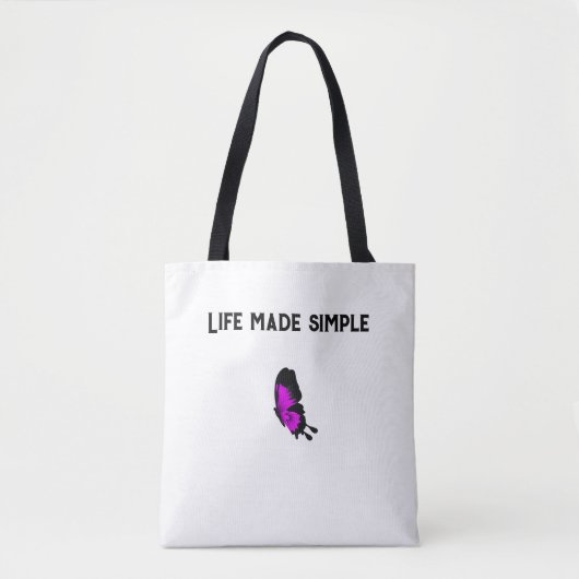 Aangepast leven gemaakt eenvoudige label Canvas ta Tote Bag (Voorkant)