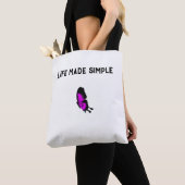Aangepast leven gemaakt eenvoudige label Canvas ta Tote Bag (Dichtbij)