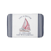 Aangepast leven is beter bij het meer Nautical Badmat (Voorkant)