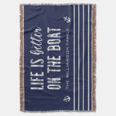 Aangepast leven is beter op de boot deken (Voorkant Verticaal)