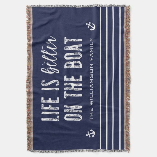 Aangepast leven is beter op de boot deken (Voorkant Verticaal)