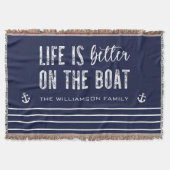 Aangepast leven is beter op de boot deken (Voorkant)