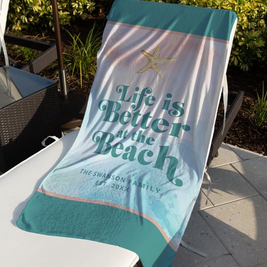 Aangepast leven is beter op het strand strandhandd strandlaken