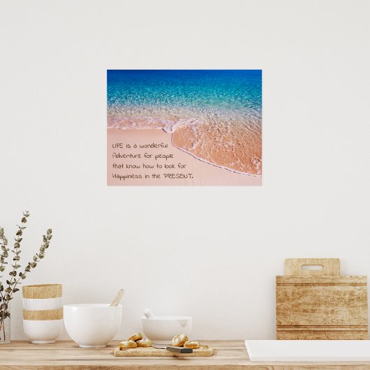 Aangepast levensaanbod | Vreedzaam strand Poster (Keuken)