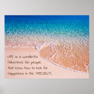 Aangepast levensaanbod Vreedzaam strand Poster