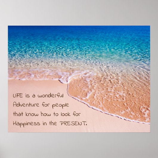 Aangepast levensaanbod | Vreedzaam strand Poster (Voorkant)