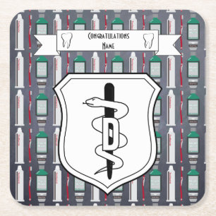 Aangepast leveringsbon voor tandheelkundige Afstud Kartonnen Onderzetters