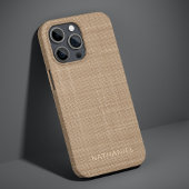 Aangepast licht beige bruin textuur patroon iPhone hoesje