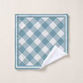 Aangepast Licht Blauwgroen Blauw Wit Shabby Chic G Bad Handdoek (Wasdoekje)