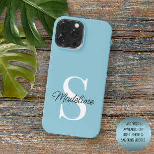 Aangepast licht Blauwgroen seafoam Ocean Blue iPhone 13 Pro Max Hoesje