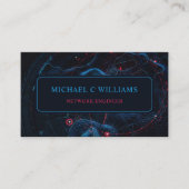 Aangepast Licht Donker Marine Blauw Rood Circuit Visitekaartje (Voorkant)