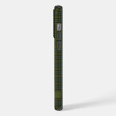 Aangepast licht donkerblauw groen geruit patroon iPhone hoesje (Linkerkant)