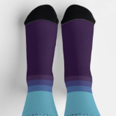 Aangepast licht donkerblauw Paarse kleurenblok Sokken (Top)