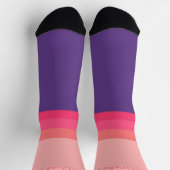 Aangepast licht donkerroze Paarse kleurenblok Sokken (Top)