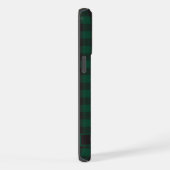 Aangepast licht donkerzwart groen geruit patroon iPhone hoesje (Rechterkant)