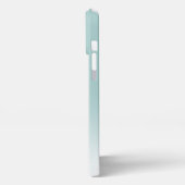 Aangepast licht Elegant Seafoam Mint Groen Monogra iPhone Hoesje (Linkerkant)