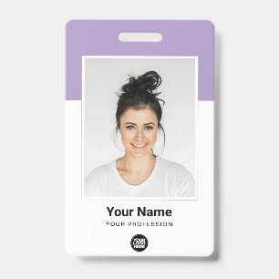 Aangepast Licht Paarse Werknemer Grote Foto Logo N Badge