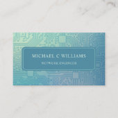 Aangepast licht Turquoise Donker Blauwgroen Blauw  Visitekaartje (Voorkant)