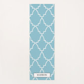 Aangepast lichtblauw Marokkaans stoppatroon Yogamat (Voorkant)