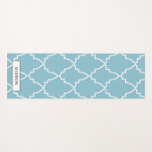 Aangepast lichtblauw Marokkaans stoppatroon Yogamat (Voorkant (horizontaal))