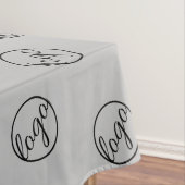 Aangepast lichtgrijs Show Logo Business Tafelkleed (Voorbeeld)