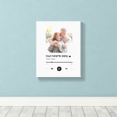Aangepast lied favoriete lied canvas afdruk (Insitu (Houten vloer))
