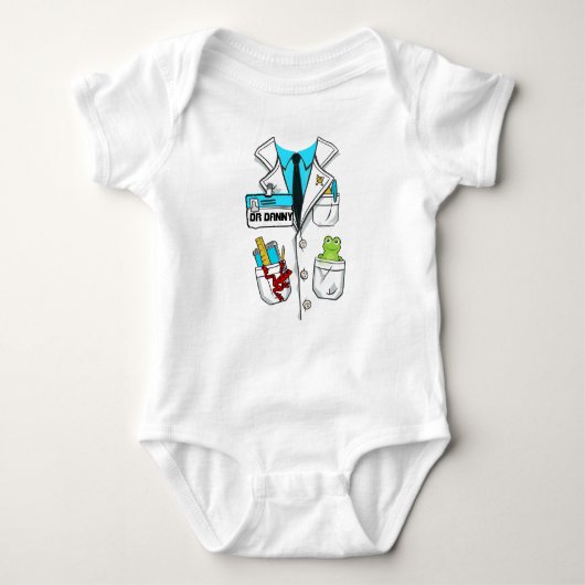 Aangepast lief baby zoöloge badge wetenschapslabja romper (Voorkant)