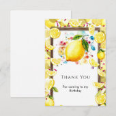 Aangepast Lief Citroen Verjaardag Bedankkaart (Voorkant / Achterkant)