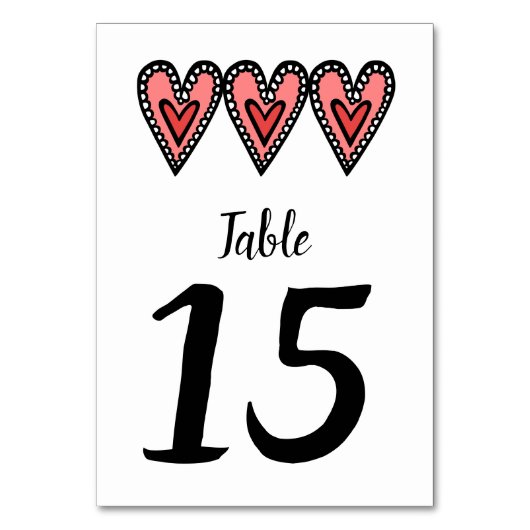 Aangepast liefdeshartsweddenschapsnummer kaart (Achterkant)